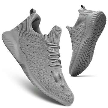 Luogoks Womens Slip On Running Shoes - Breathable Athletic Comfort