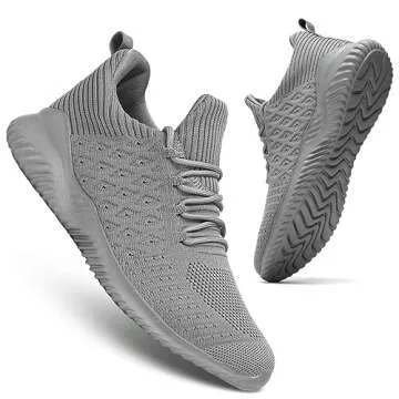 Luogoks Womens Slip On Running Shoes - Breathable Athletic Comfort