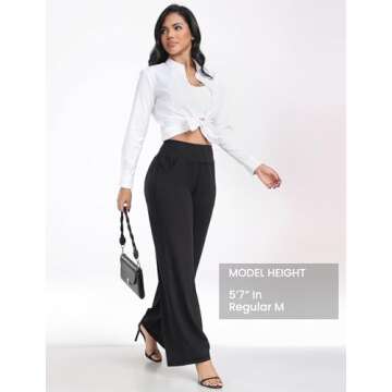 ESOFT Women's Wide Leg Yoga Pants - Comfy & Stylish