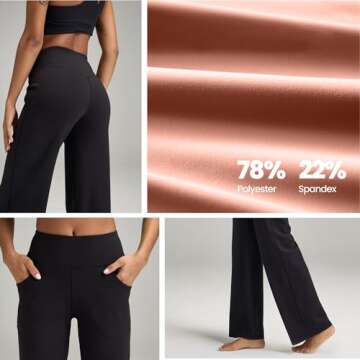 ESOFT Women's Wide Leg Yoga Pants - Comfy & Stylish