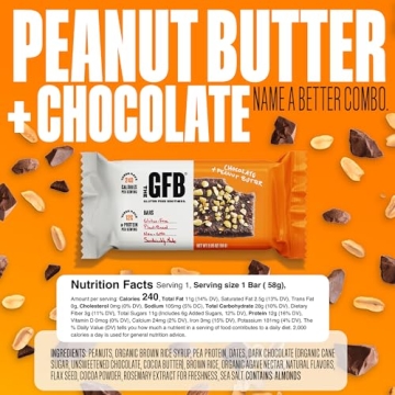 The GFB Chocolate Peanut Butter Protein Bars - Gluten Free & Vegan