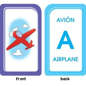 School Zone - Bilingual Alphabet Flash Cards - Ages 5+, Kindergarten to 1st Grade, ESL, Language Immersion, Phonics, ABCs, Alphabetical Order, and More (Spanish and English Edition) (Spanish Edition)