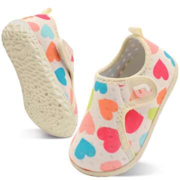 Colorful Heart Baby Water Shoes for Summer Adventures