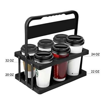 Portable Drink Carrier for Big Cups - Foldable & Lightweight