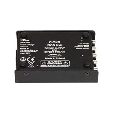 CIOKS DC5 Link 9V / 12V / 18V DC Universal Power Supply with 5 Isolated Outputs and 10 Flex Cables for Effect Pedals - Compatible with Temple Audio and Pedaltrain Nano / Mini / Metro Pedalboards