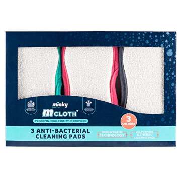 Minky M Cloth Anti-Bacterial Cleaning Pad 3 Pack - Ready to Clean