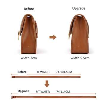 ECOSUSI Fanny Pack for Women PU Leather Belt Bag Waist Bag Fashion Waist Pack Pouch Small Purse for Party, Travel, Hiking