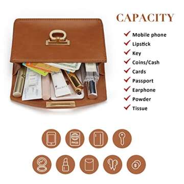 ECOSUSI Fanny Pack for Women PU Leather Belt Bag Waist Bag Fashion Waist Pack Pouch Small Purse for Party, Travel, Hiking