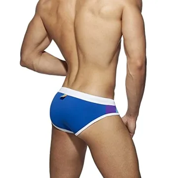 Stylish Men's Rainbow Swim Briefs for Summer Fun