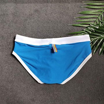 Stylish Men's Rainbow Swim Briefs for Summer Fun
