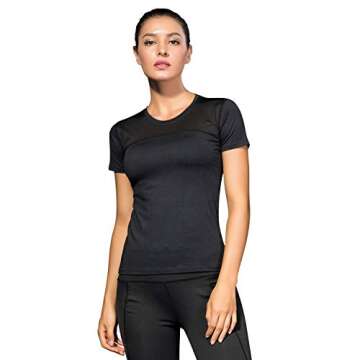 VEQKING Women's 2 Pack Dry Fit Athletic Shirt Moisture Wicking Short Sleeve Sport Tee Workout T-Shir...