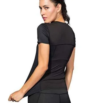 VEQKING Women's 2 Pack Dry Fit Athletic Shirt Moisture Wicking Short Sleeve Sport Tee Workout T-Shirt Black+White