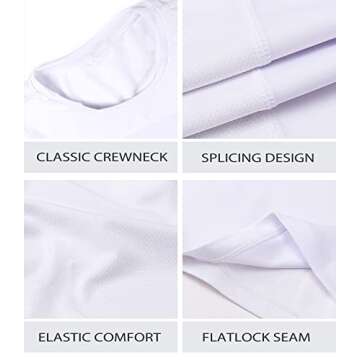 VEQKING Women's 2 Pack Dry Fit Athletic Shirt Moisture Wicking Short Sleeve Sport Tee Workout T-Shirt Black+White