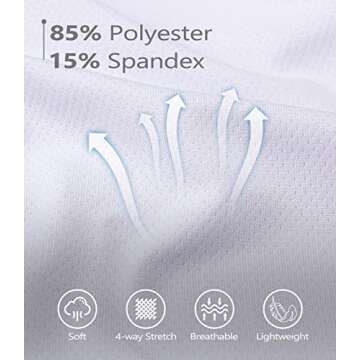 VEQKING Women's 2 Pack Dry Fit Athletic Shirt Moisture Wicking Short Sleeve Sport Tee Workout T-Shirt Black+White