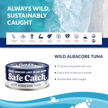 Safe Catch Wild Albacore Tuna - Premium Low Mercury Canned Tuna