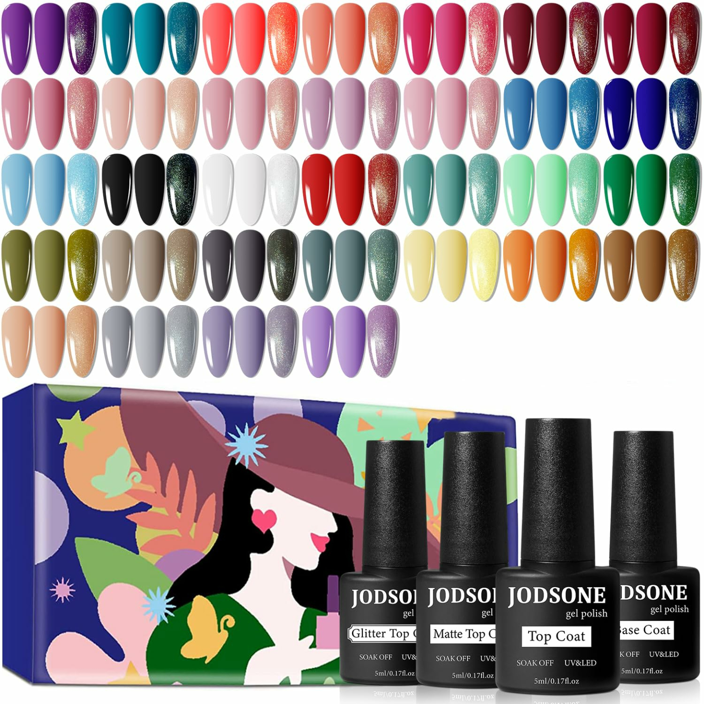 JODSONE 36 PCS Gel Nail Polish Set - 32 Colors