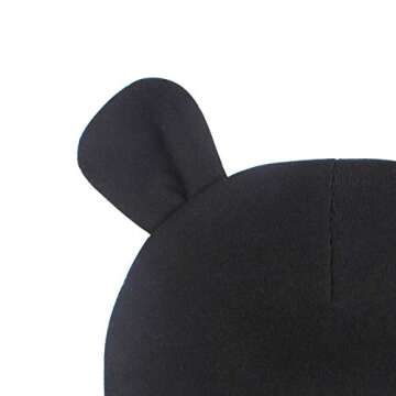 Duoyeree Baby Hat Newborn Hat Adorable Cotton Bear Ear Beanie Cap for Infant Girl Boy 0-6 Months,Black