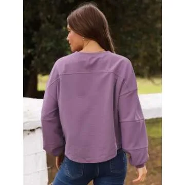 Stylish Women's Batwing Crop Top for Fall Wardrobe