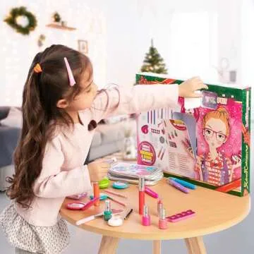 JOYIN Christmas Advent Calendar 2024, Christmas Countdown Make Up Set for Girls,24 Days Beauty Advent Calendar,Xmas Makeup Dress Up Gift Set, Princess Gift Advent Calendar,Advent Calendar 2024 Girls