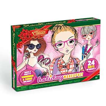 JOYIN Christmas Advent Calendar 2024, Christmas Countdown Make Up Set for Girls,24 Days Beauty Advent Calendar,Xmas Makeup Dress Up Gift Set, Princess Gift Advent Calendar,Advent Calendar 2024 Girls