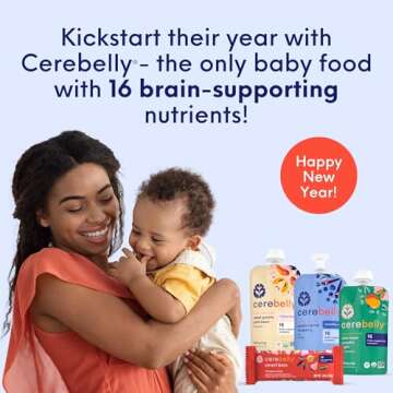 Cerebelly Organic Baby Food Pouches – 6+ Months | Clean Label Project Certified | 16 Nutrients, No Added Sugar, Non-GMO | Toddler Pouches | 4 Ounce BPA-Free Pouches | Organic Veggies Variety Pack