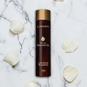 L'ANZA Keratin Healing Oil Lustrous Shampoo, Keratin Shampoo For Dry Damaged Hair, Boosts Shine, Strength and Hair Health, Repairing Damage and Prevents Frizz, Sulfate Free, Cruelty Free (32 Fl Oz)