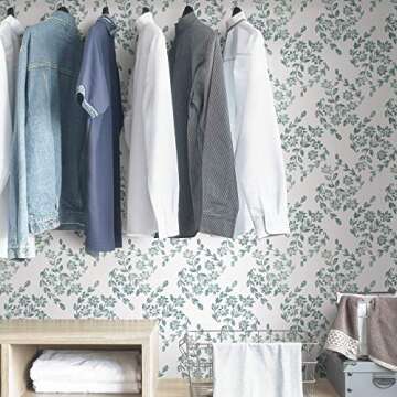 NuWallpaper Teal Pomfret Peel & Stick Wallpaper for Easy Decor