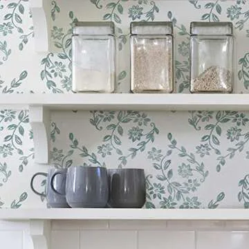 NuWallpaper Teal Pomfret Peel & Stick Wallpaper for Easy Decor