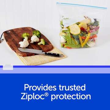 Ziploc Quart Slider Bags with Power Shield Tech, 136 Count