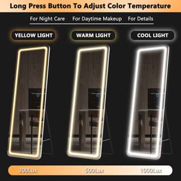 Vierose 60" x 20" LED Lighted Full Length Mirror for All