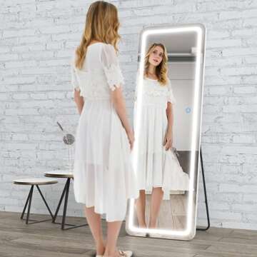 Vierose 60" x 20" LED Lighted Full Length Mirror for All