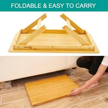 Versatile Bamboo Bed Table Tray - Portable Laptop Desk
