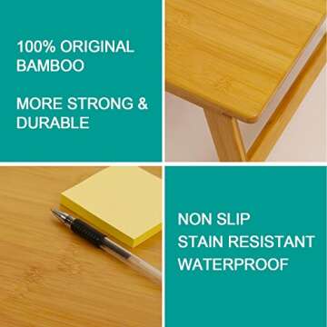 Versatile Bamboo Bed Table Tray - Portable Laptop Desk