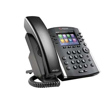Plantronics Poly - VVX 411 12-Line VOIP Business Phone (Polycom) - Desk Phone with Handset - POE - Power Supply Not Included - 3.5' Color Display