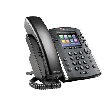 Plantronics Poly - VVX 411 12-Line VOIP Business Phone (Polycom) - Desk Phone with Handset - POE - Power Supply Not Included - 3.5' Color Display
