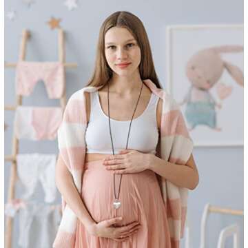 EUDORA Harmony Bola Pregnancy Silver Necklace Pendant