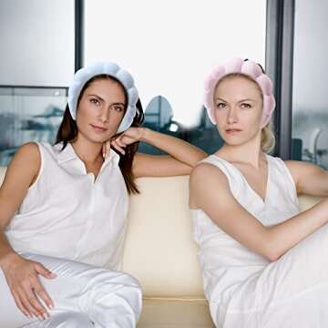 Zimblin Spa Headband, Makeup Headband for Women, Sponge Headband for Washing Face, Makeup Removal, Shower, Skincare (Black), Pack of 1