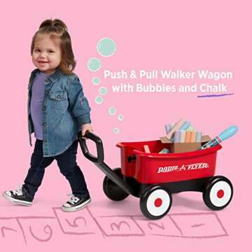 Radio Flyer My 1st Wagon with Beach and Garden Tools, 2-in-1 Wagon, Ages 1-4 , Red