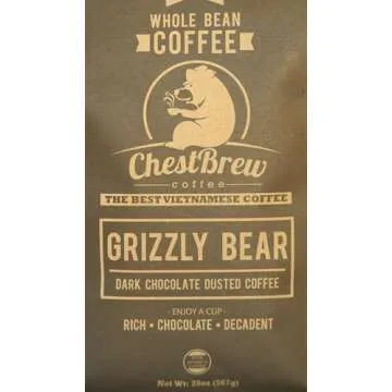 Chestbrew Grizzly Bear Coffee - 20oz Whole Bean Delight
