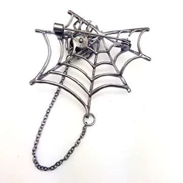 SELOVO Black Crystal Rhinestone Gothic Brooch Pin Gift