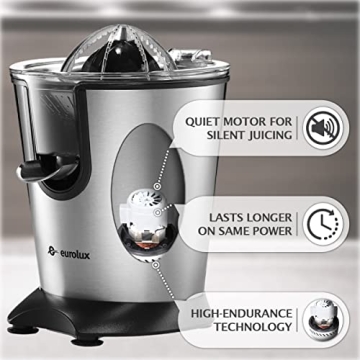Effortless Citrus Juicing with Eurolux Electric Juicer