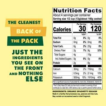 SOLELY Organic Dried Spaghetti Squash, 1.76 oz | One Ingredient: Spaghetti Squash | Naturally Gluten Free | Non-GMO | Low Carb and Keto-Friendly | Quick and Easy to Prepare