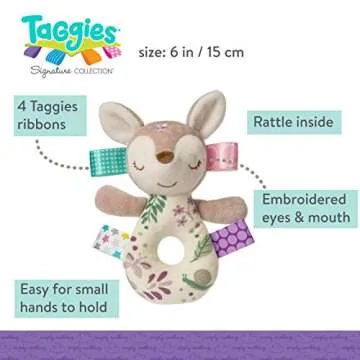 Taggies Soft Rattle Flora Fawn Sensory Delight