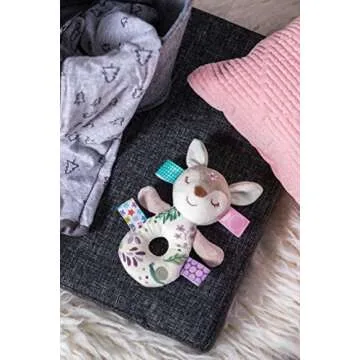 Taggies Soft Rattle Flora Fawn Sensory Delight