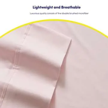 Full Size Bed Sheets - 6 Piece 1500 Supreme Collection Fine Brushed Microfiber Deep Pocket Full Sheet Set Bedding - 2 Extra Pillow Cases, Great Value, Full, Pale Pink