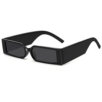 Retro 90s Rectangle Sunglasses for Trendy Summer Style