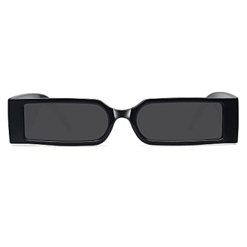 Retro 90s Rectangle Sunglasses for Trendy Summer Style