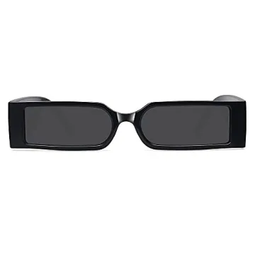 Retro 90s Rectangle Sunglasses for Trendy Summer Style