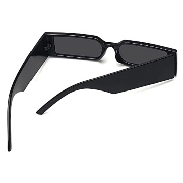 Retro 90s Rectangle Sunglasses for Trendy Summer Style