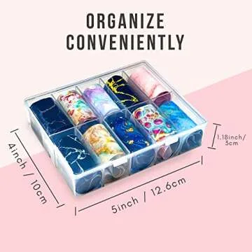Makartt 10 Rolls Nail Foil Transfer Stickers Set, Marble Print Nail Foil Sheets Adhesive Nail Decals Nail Art Design Tool for Women Girls DIY Nail Decoration(MakarttUKG0420)